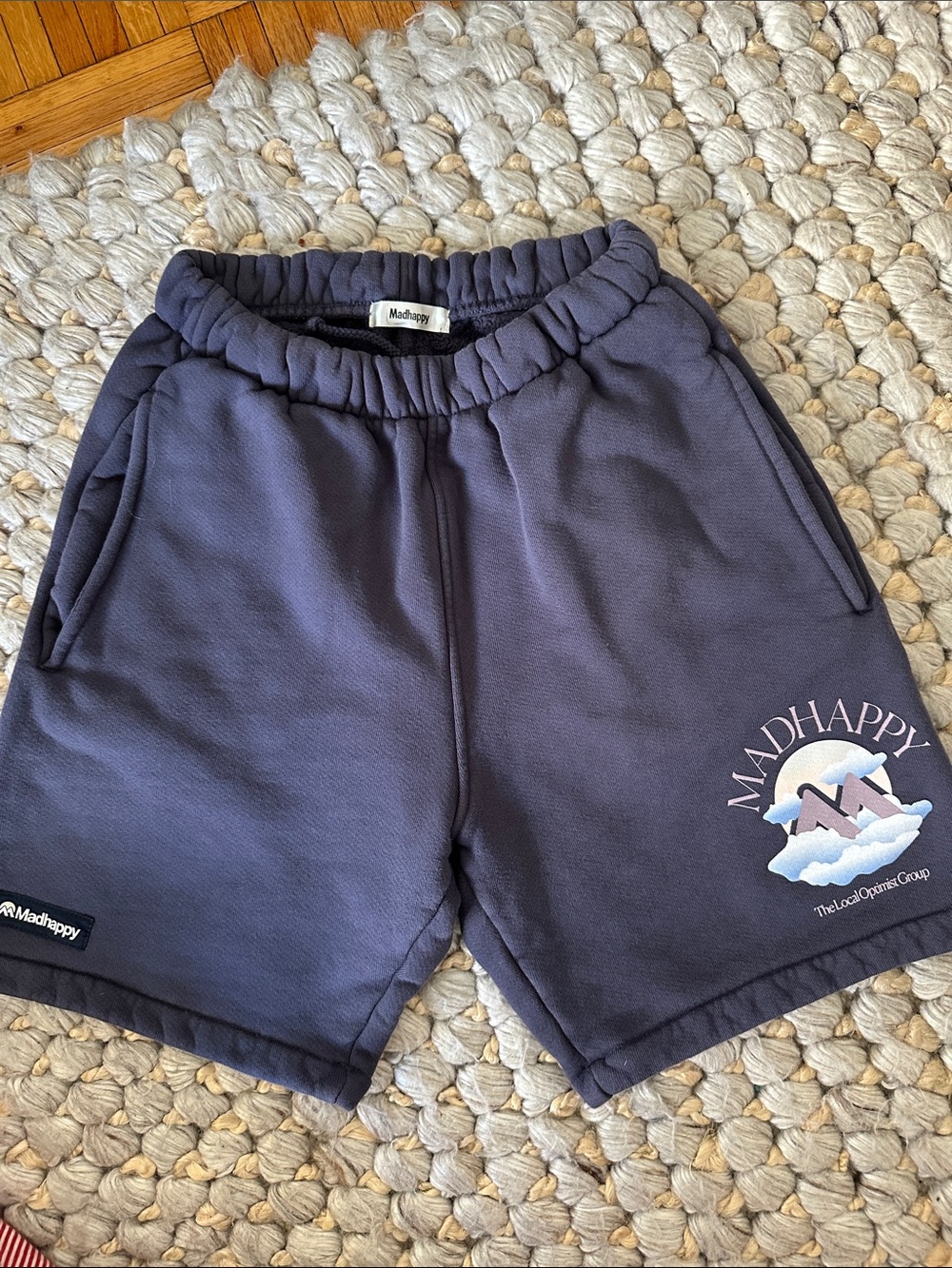 Madhappy local  optimist outdoor sweat-short‎ wash navy size XS